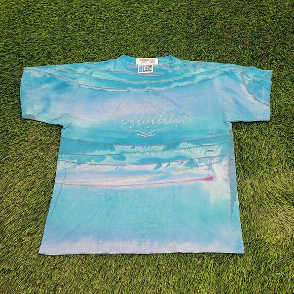 Vintage 90s Scottsdale Cropped Shirt Womens M/L 21x24 Baggy - Picture 1 of 12